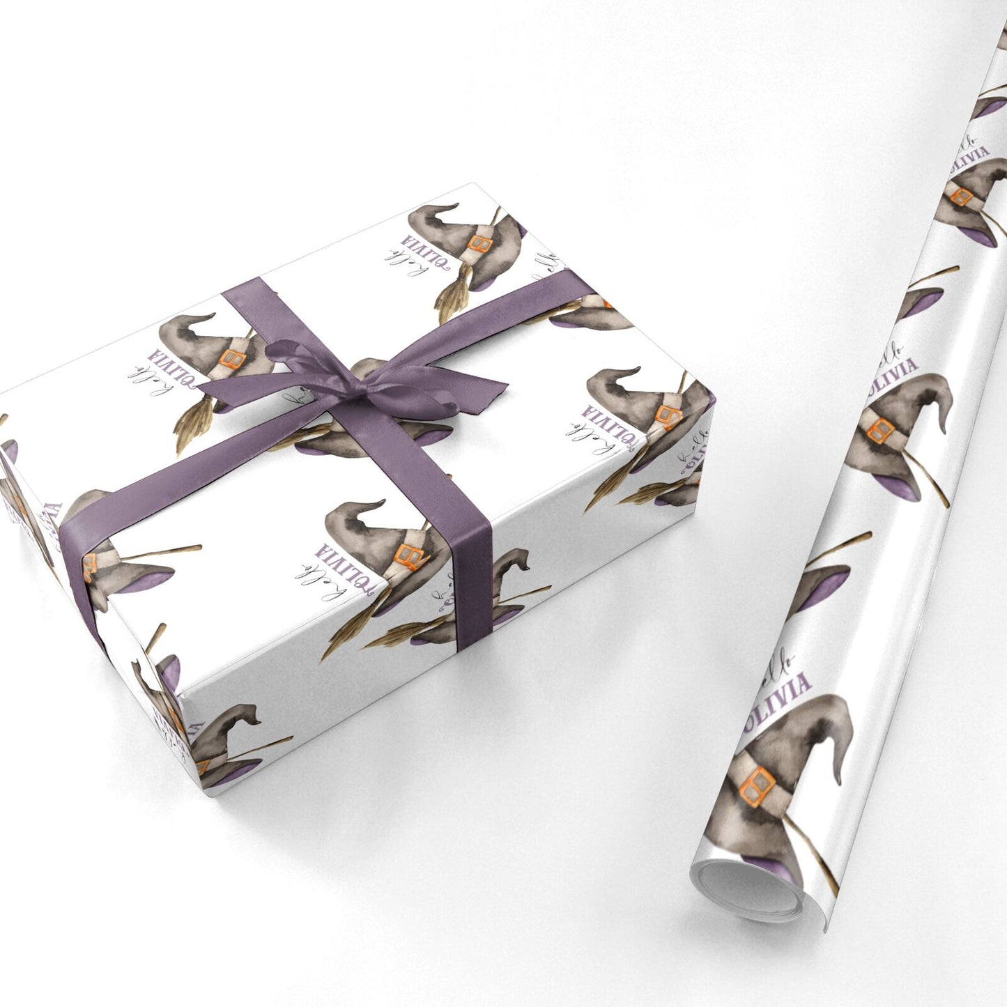 Hello Witch Hat Personalised Personalised Wrapping Paper