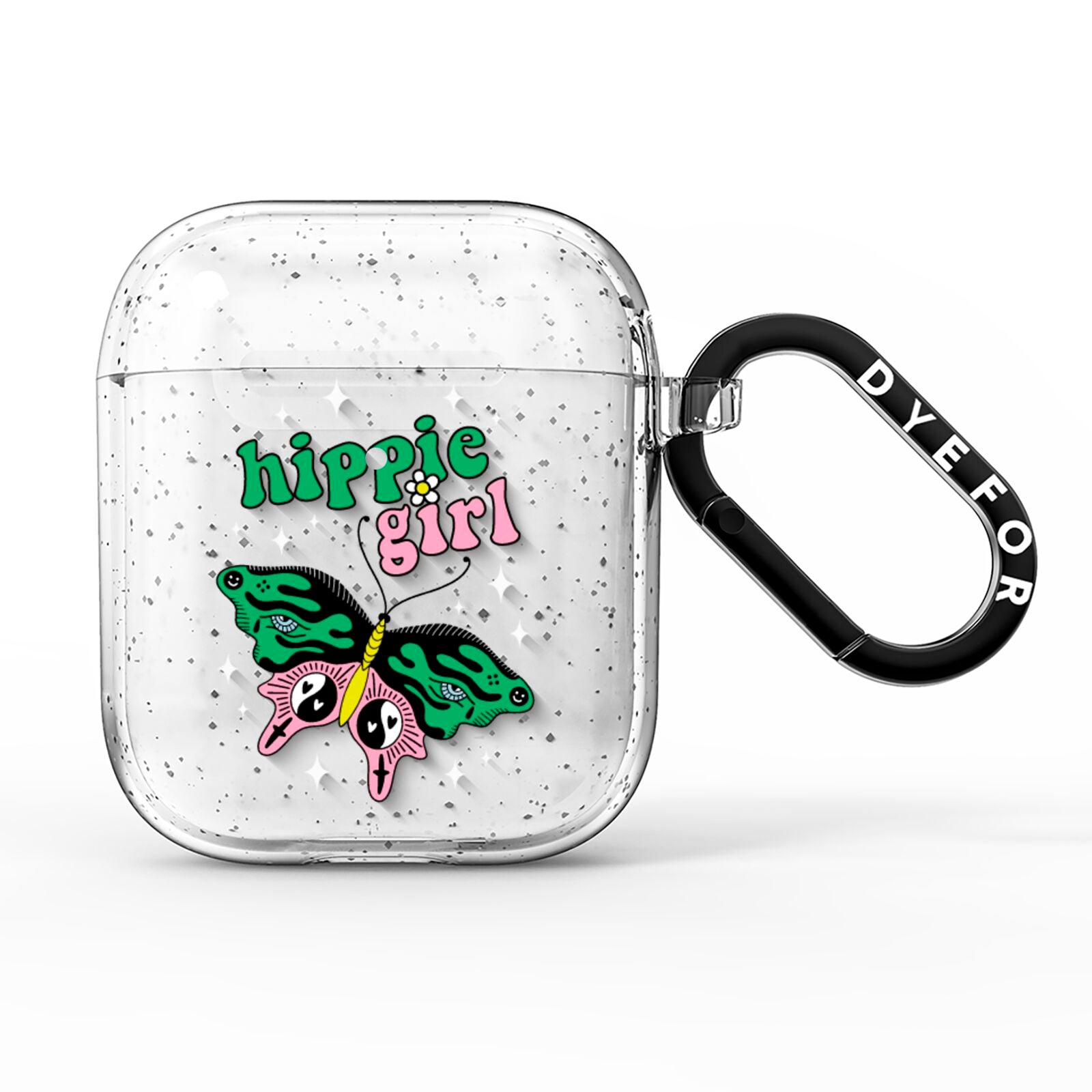 Hippie Girl AirPods Glitter Case