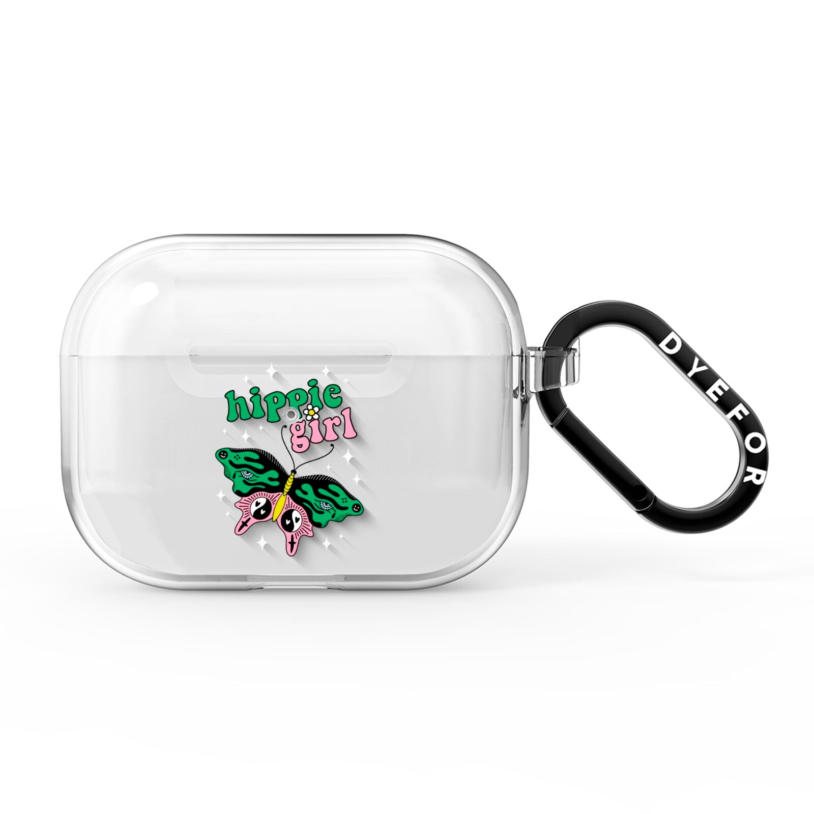 Hippie Girl AirPods Pro Clear Case