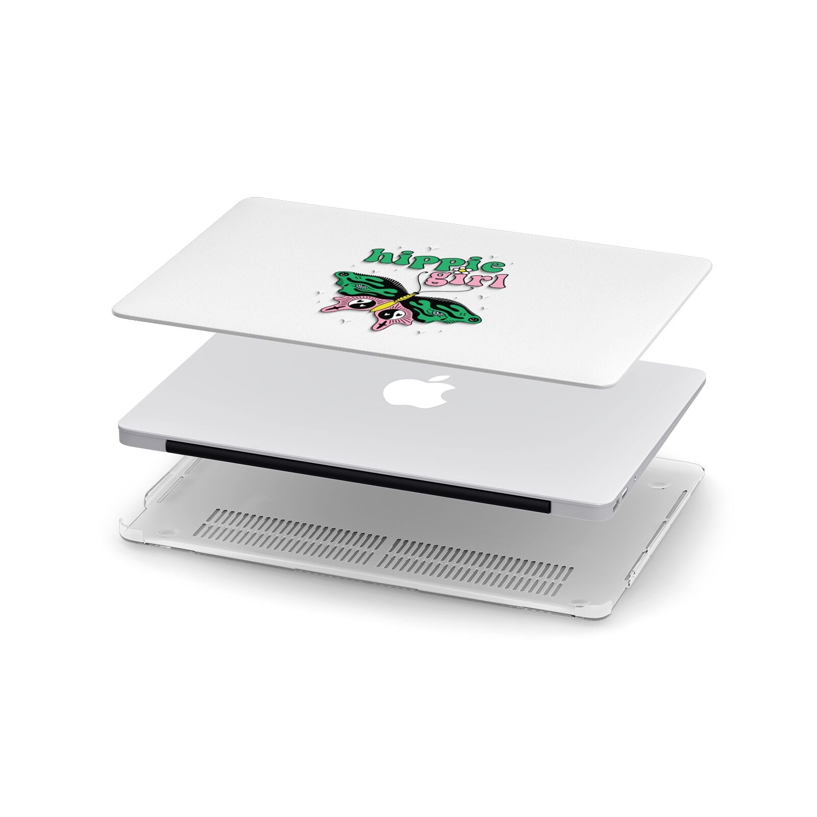 Hippie Girl Apple MacBook Case in Detail