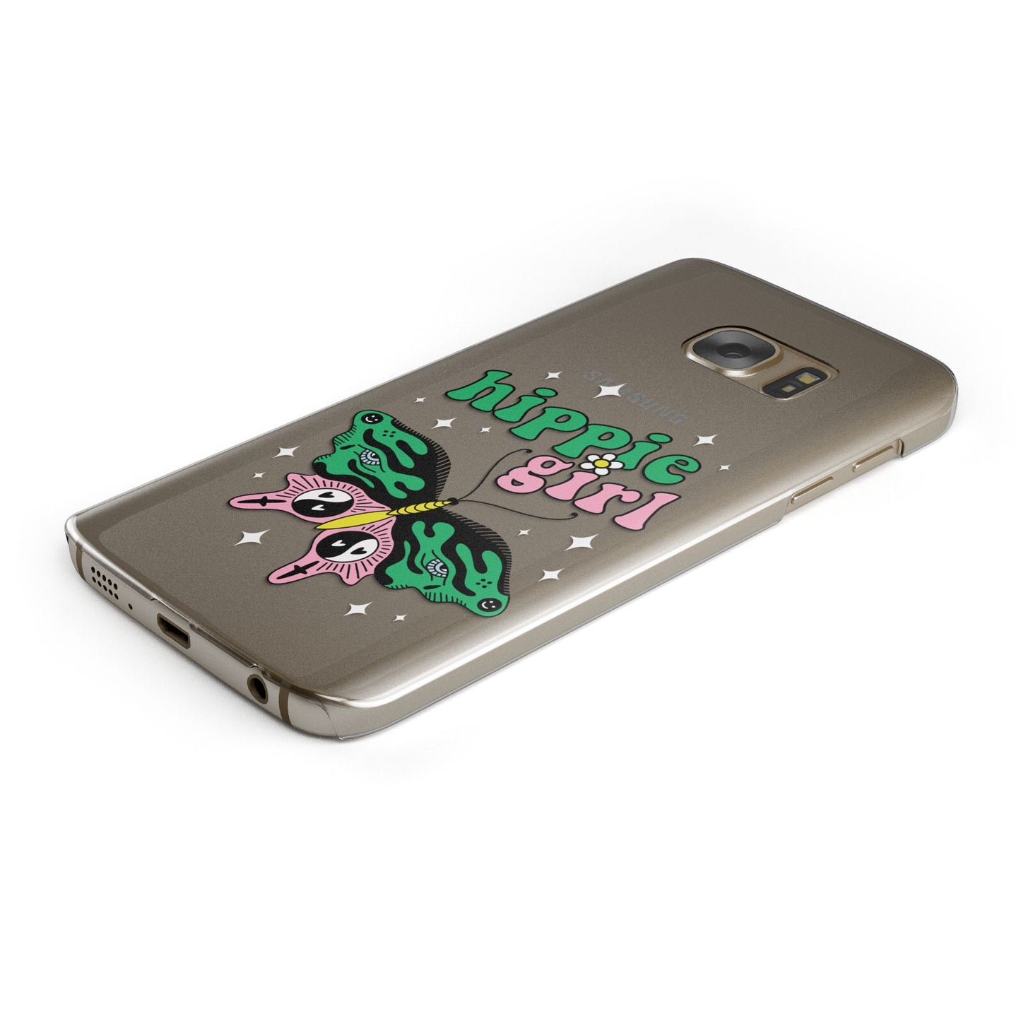 Hippie Girl Samsung Galaxy Case Bottom Cutout