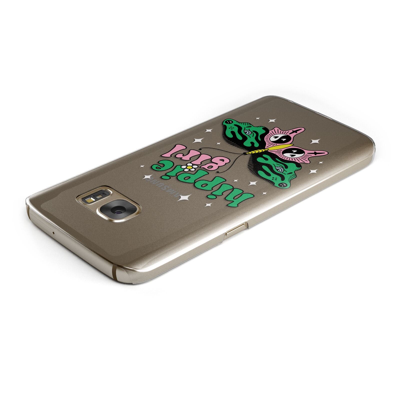 Hippie Girl Samsung Galaxy Case Top Cutout