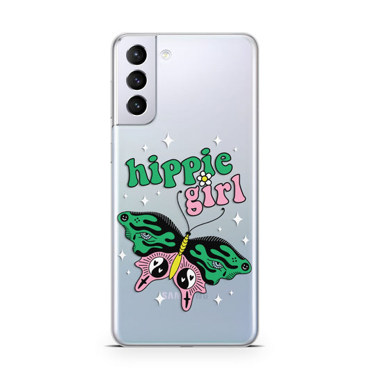 Hippie Girl Samsung S21 Plus Phone Case
