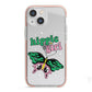 Hippie Girl iPhone 13 Mini TPU Impact Case with Pink Edges