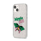 Hippie Girl iPhone 14 Glitter Tough Case Starlight Angled Image