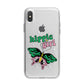 Hippie Girl iPhone X Bumper Case on Silver iPhone Alternative Image 1