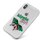 Hippie Girl iPhone X Bumper Case on Silver iPhone