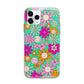 Hippy Floral Apple iPhone 11 Pro Max in Silver with Bumper Case