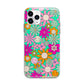 Hippy Floral Apple iPhone 11 Pro in Silver with Bumper Case