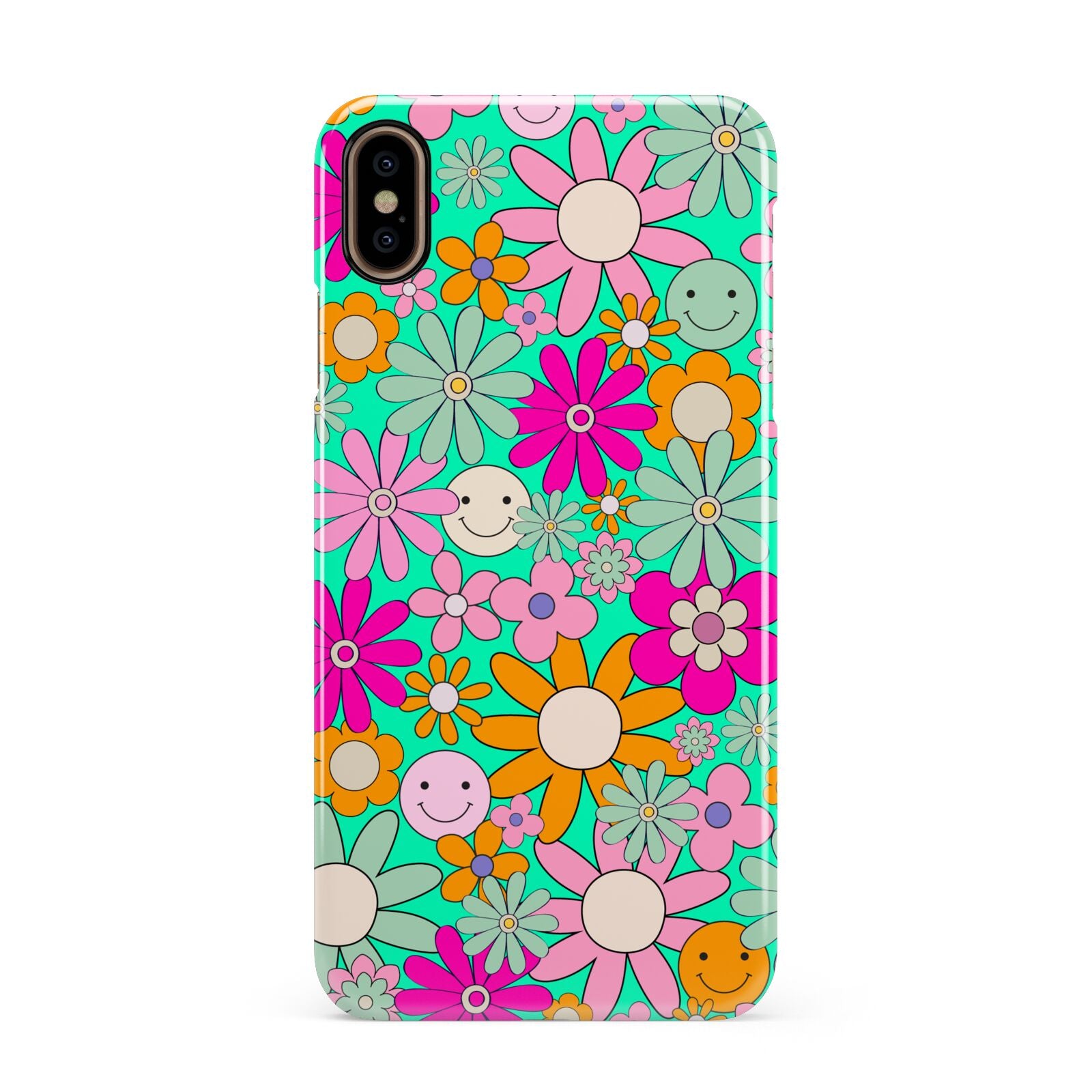 Hippy Floral Apple iPhone Xs Max 3D Snap Case