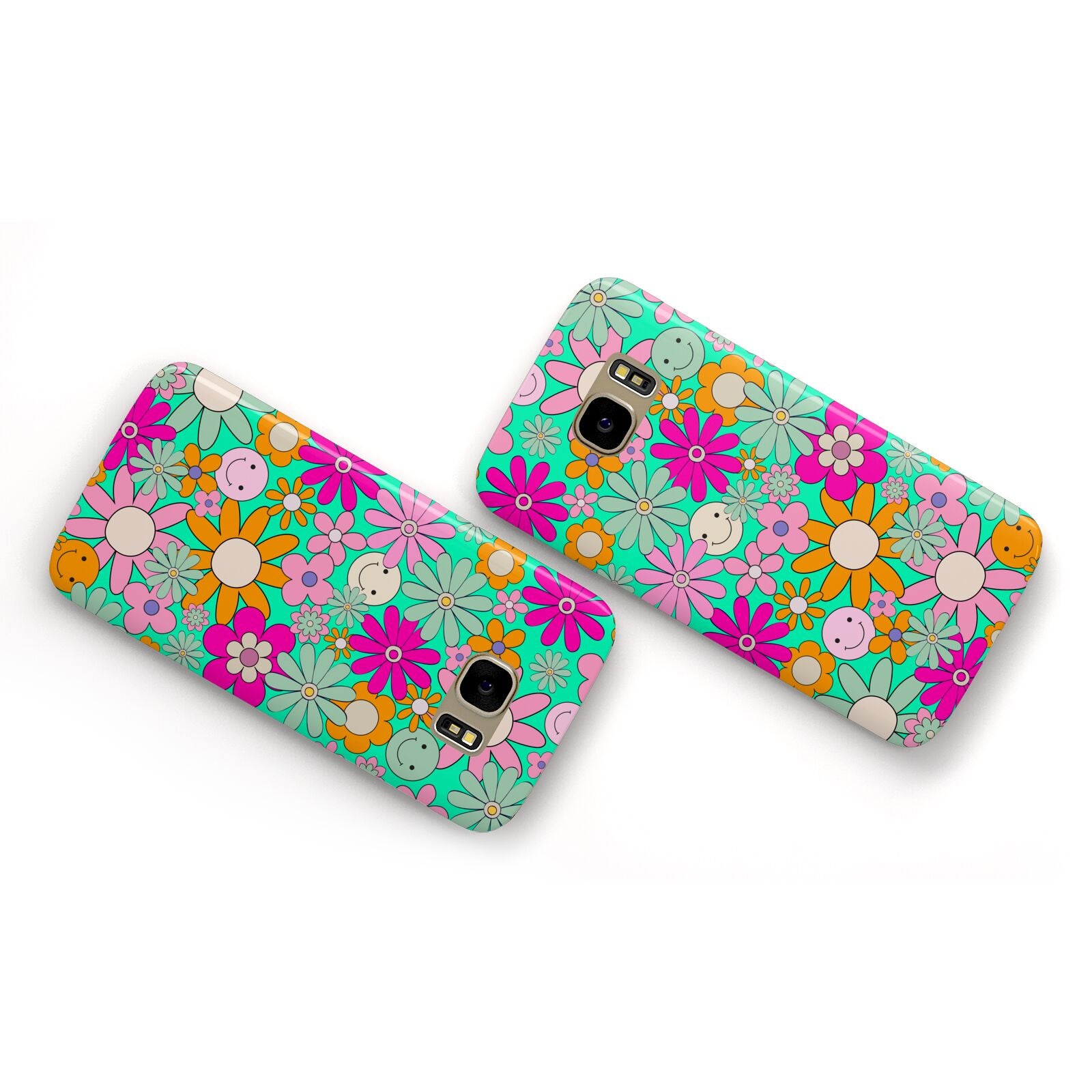 Hippy Floral Samsung Galaxy Case Flat Overview