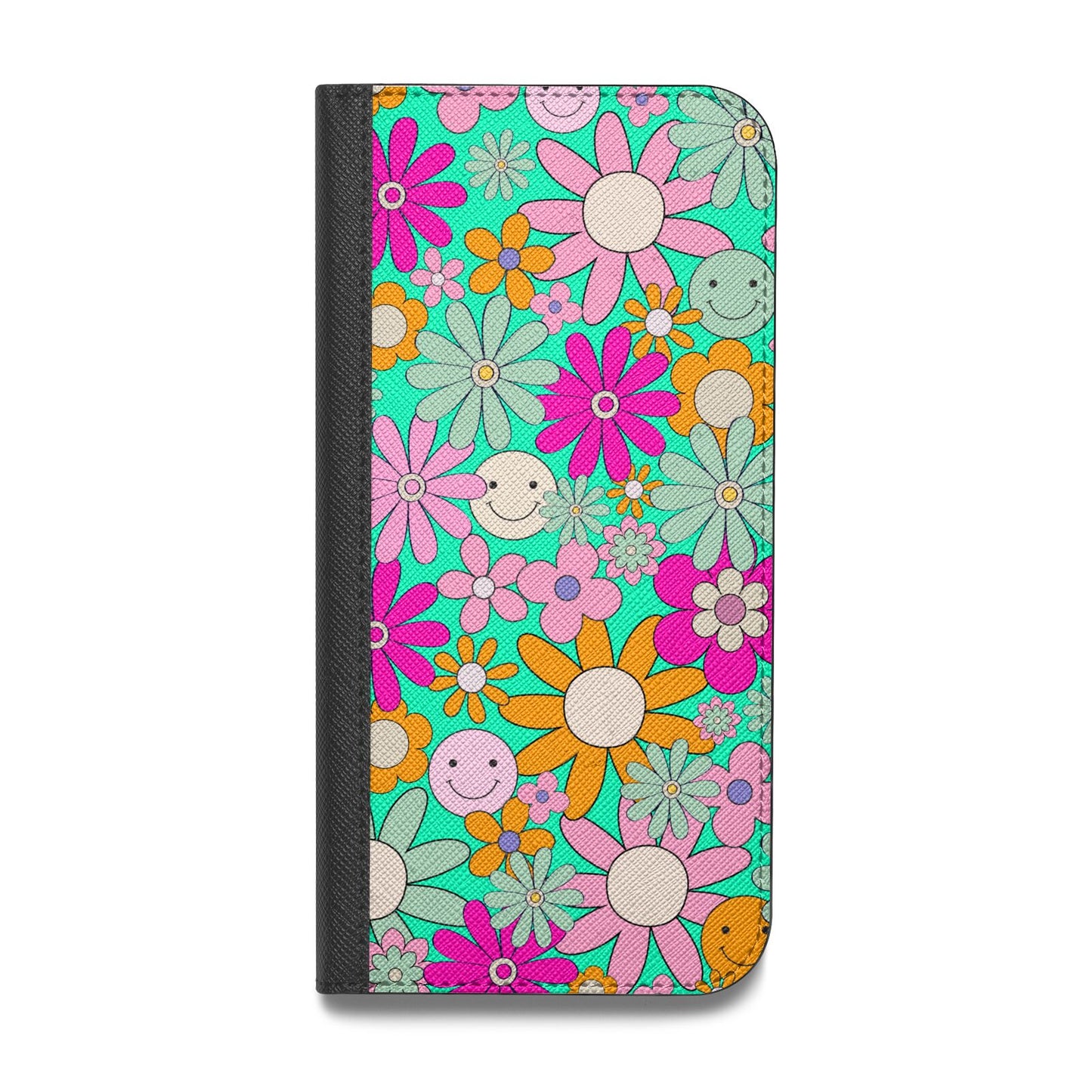 Hippy Floral Vegan Leather Flip Samsung Case