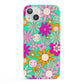 Hippy Floral iPhone 13 Full Wrap 3D Snap Case