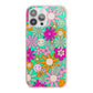 Hippy Floral iPhone 13 Pro Max TPU Impact Case with Pink Edges