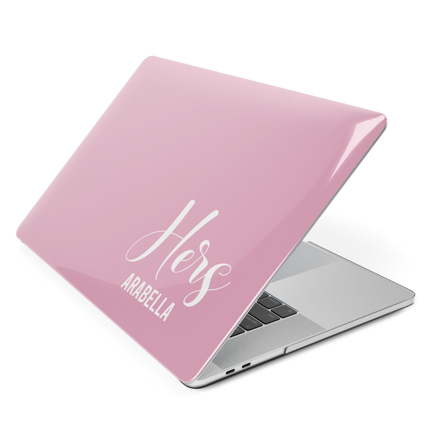 His or Hers Personalised Apple MacBook Case Side View