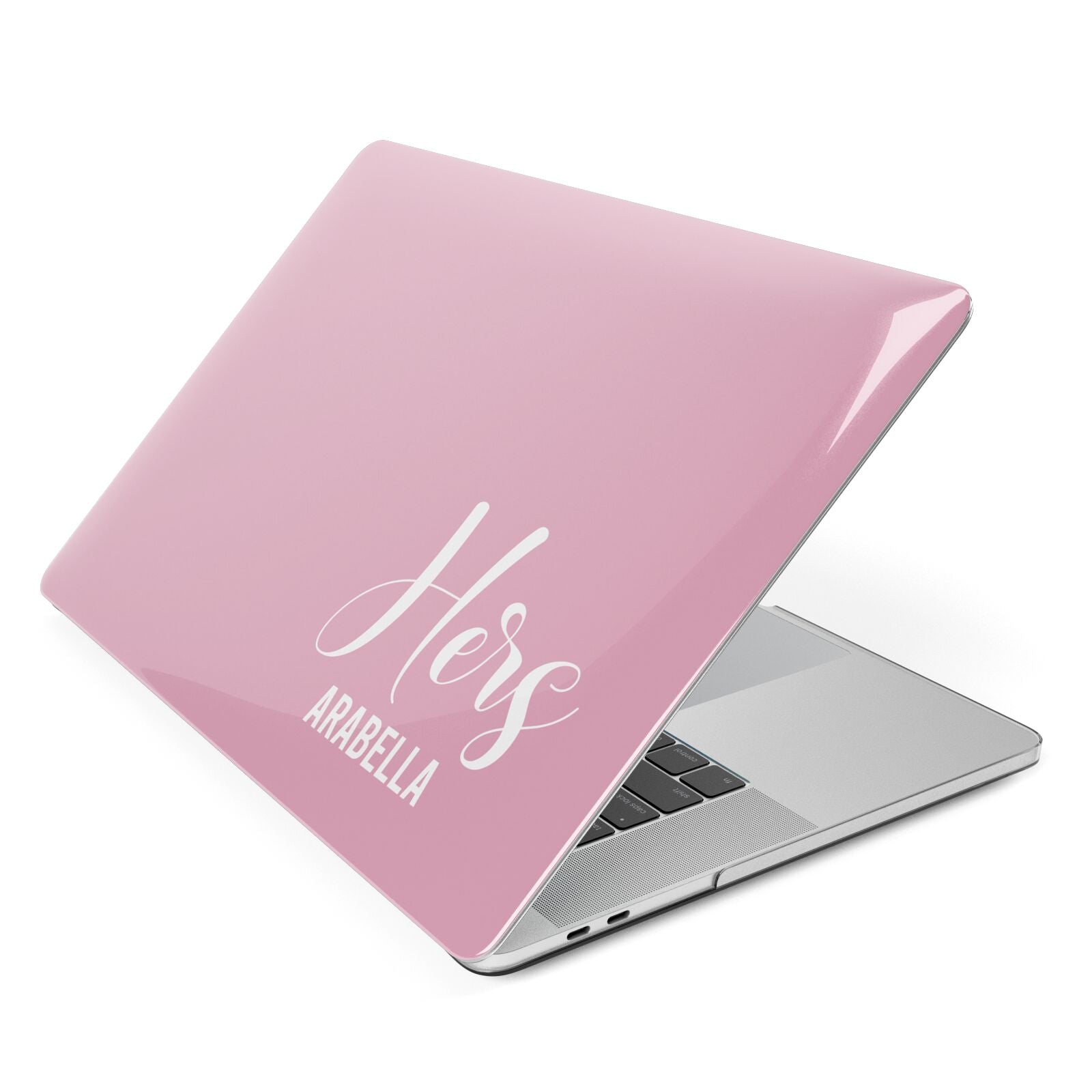 His or Hers Personalised Apple MacBook Case Side View