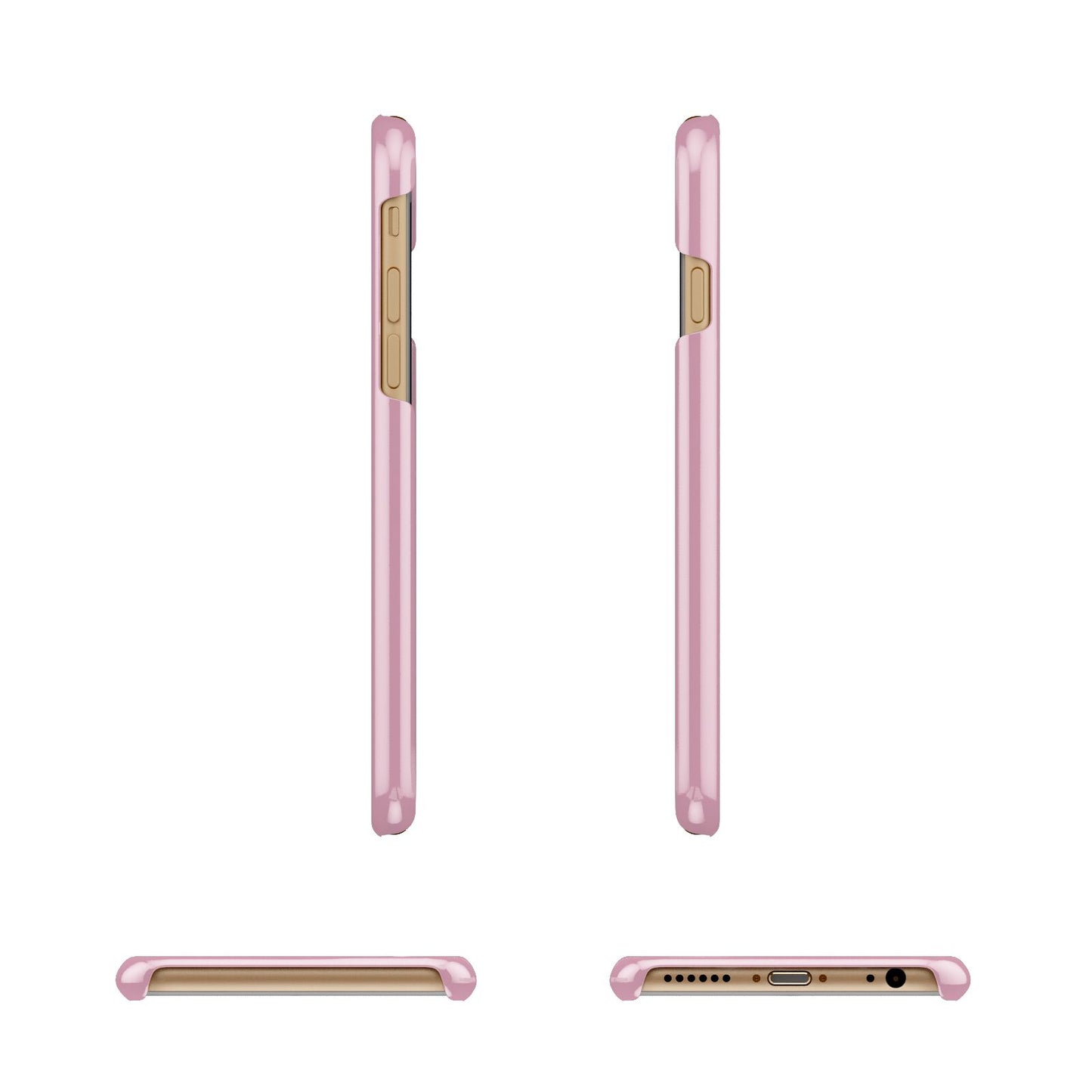 His or Hers Personalised Apple iPhone 6 3D Wrap Snap Case Angled Images