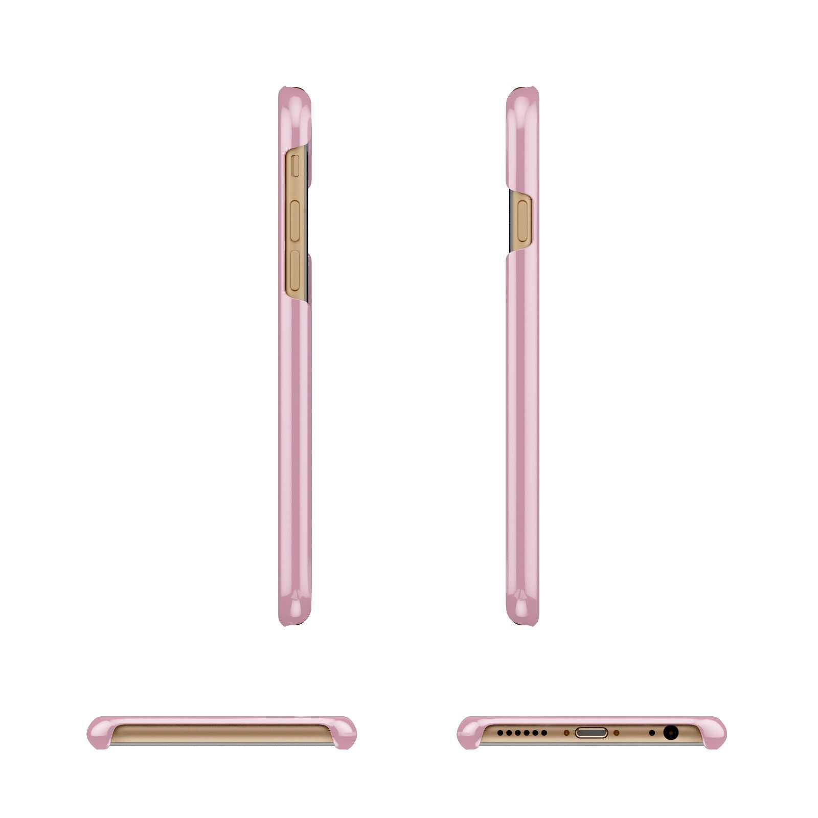 His or Hers Personalised Apple iPhone 6 3D Wrap Snap Case Angled Images