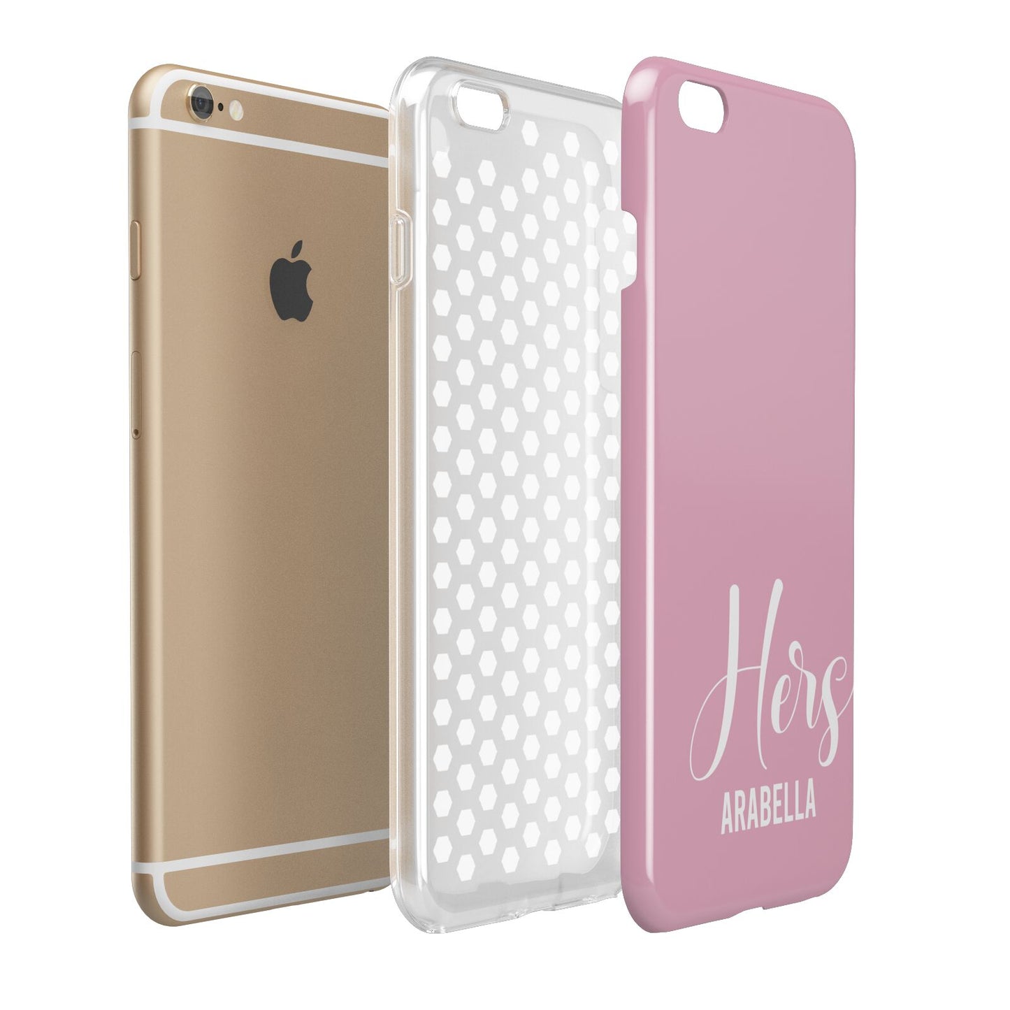 His or Hers Personalised Apple iPhone 6 Plus 3D Tough Case Expand Detail Image