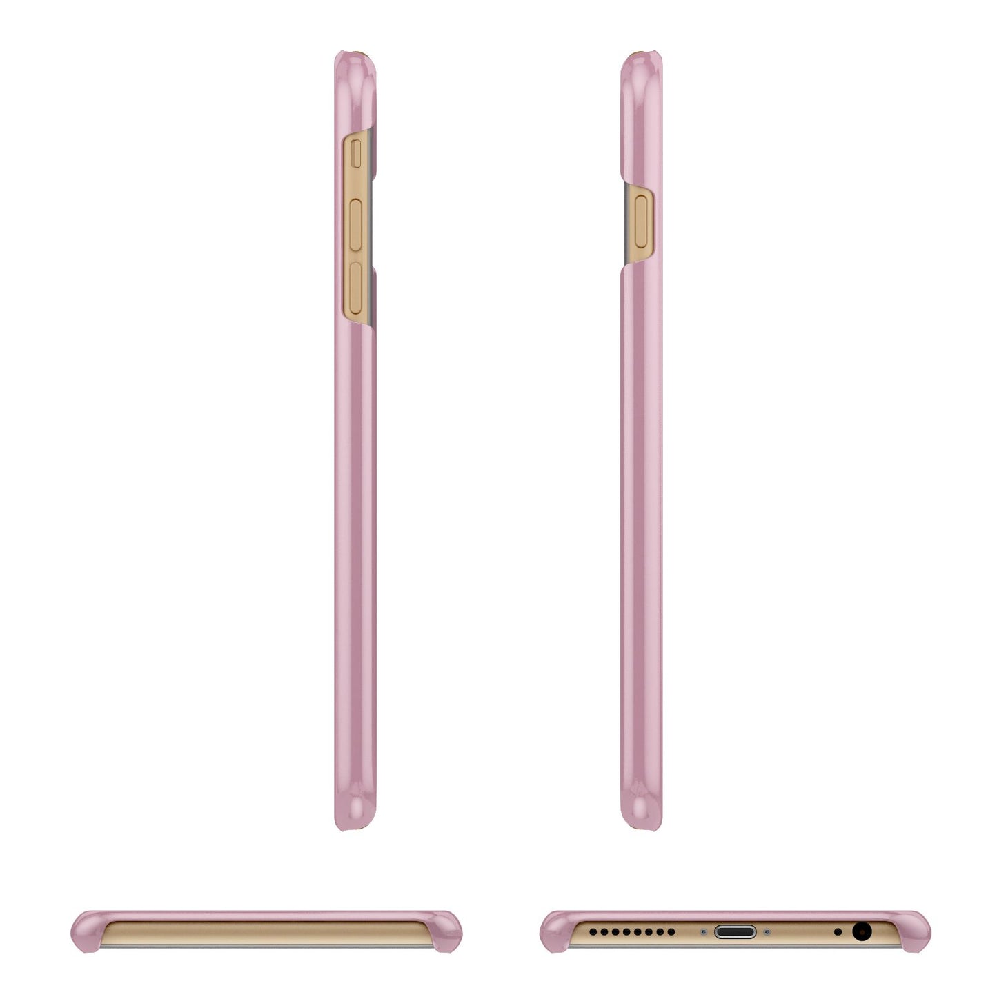 His or Hers Personalised Apple iPhone 6 Plus 3D Wrap Snap Case Angled Images