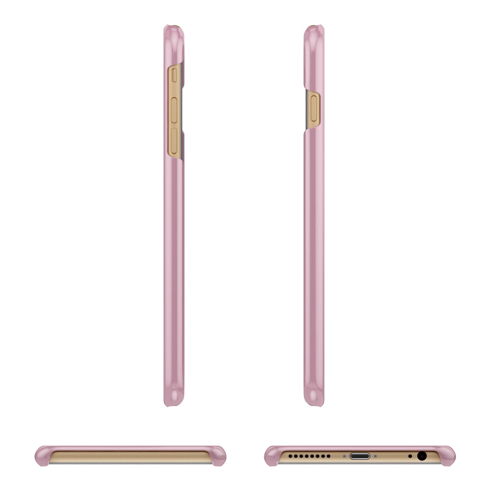 His or Hers Personalised Apple iPhone 6 Plus 3D Wrap Snap Case Angled Images