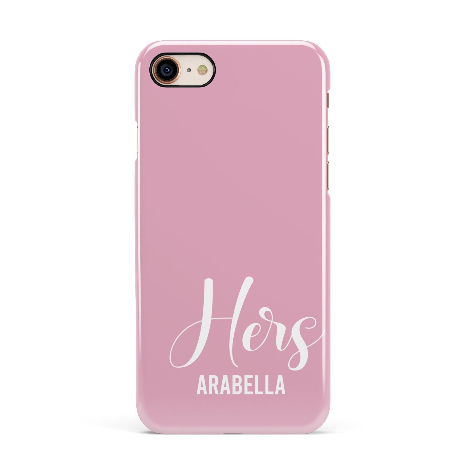 His or Hers Personalised Apple iPhone 7 8 3D Snap Case