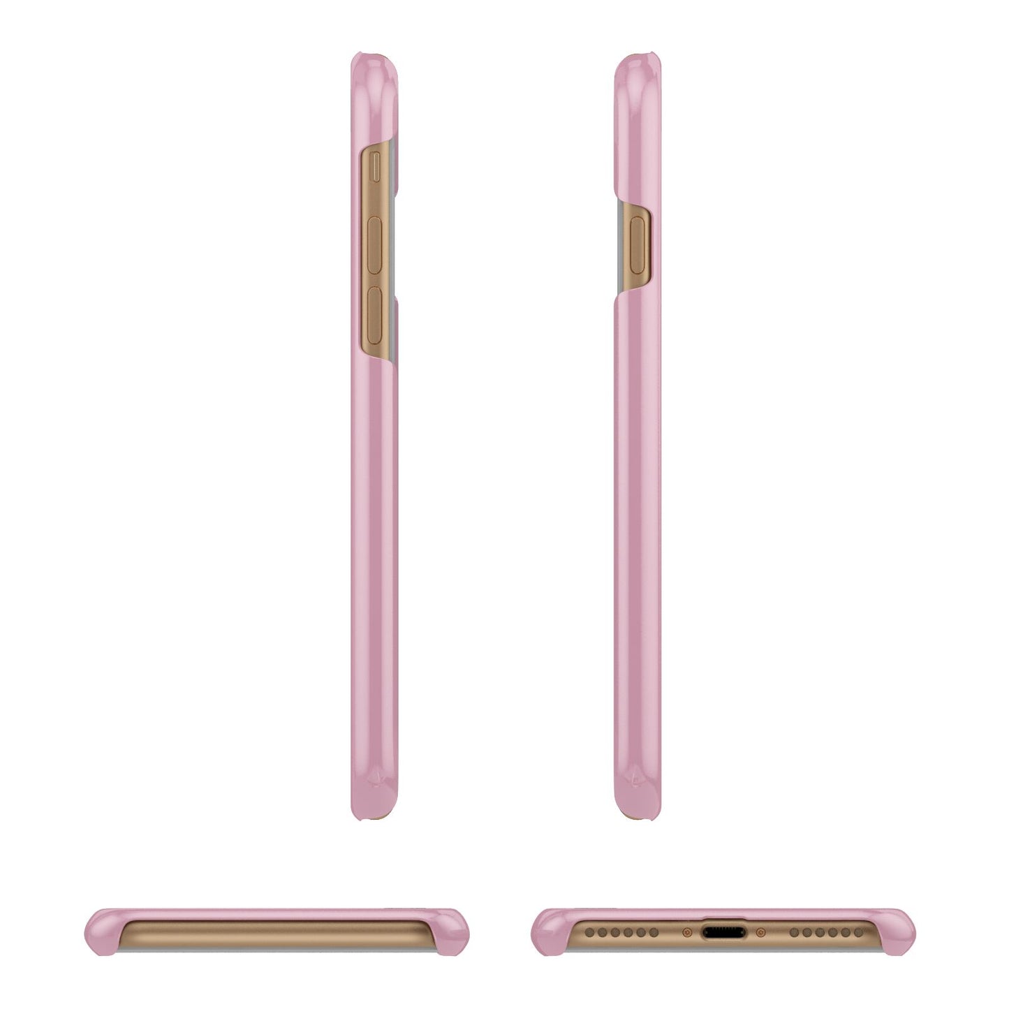 His or Hers Personalised Apple iPhone 7 8 3D Wrap Snap Case Angled Images