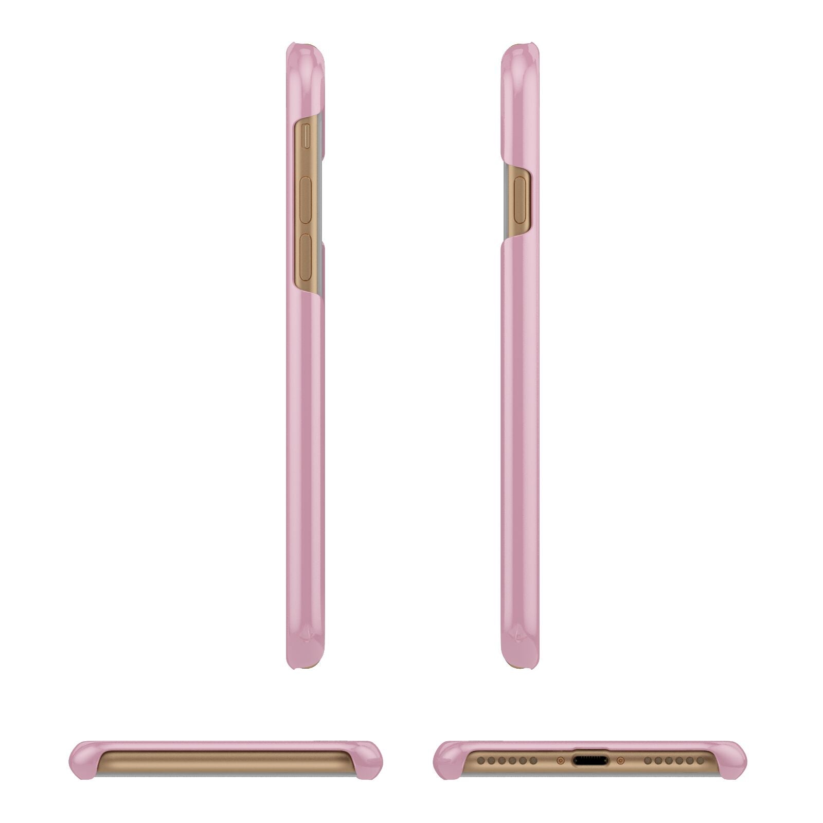 His or Hers Personalised Apple iPhone 7 8 3D Wrap Snap Case Angled Images