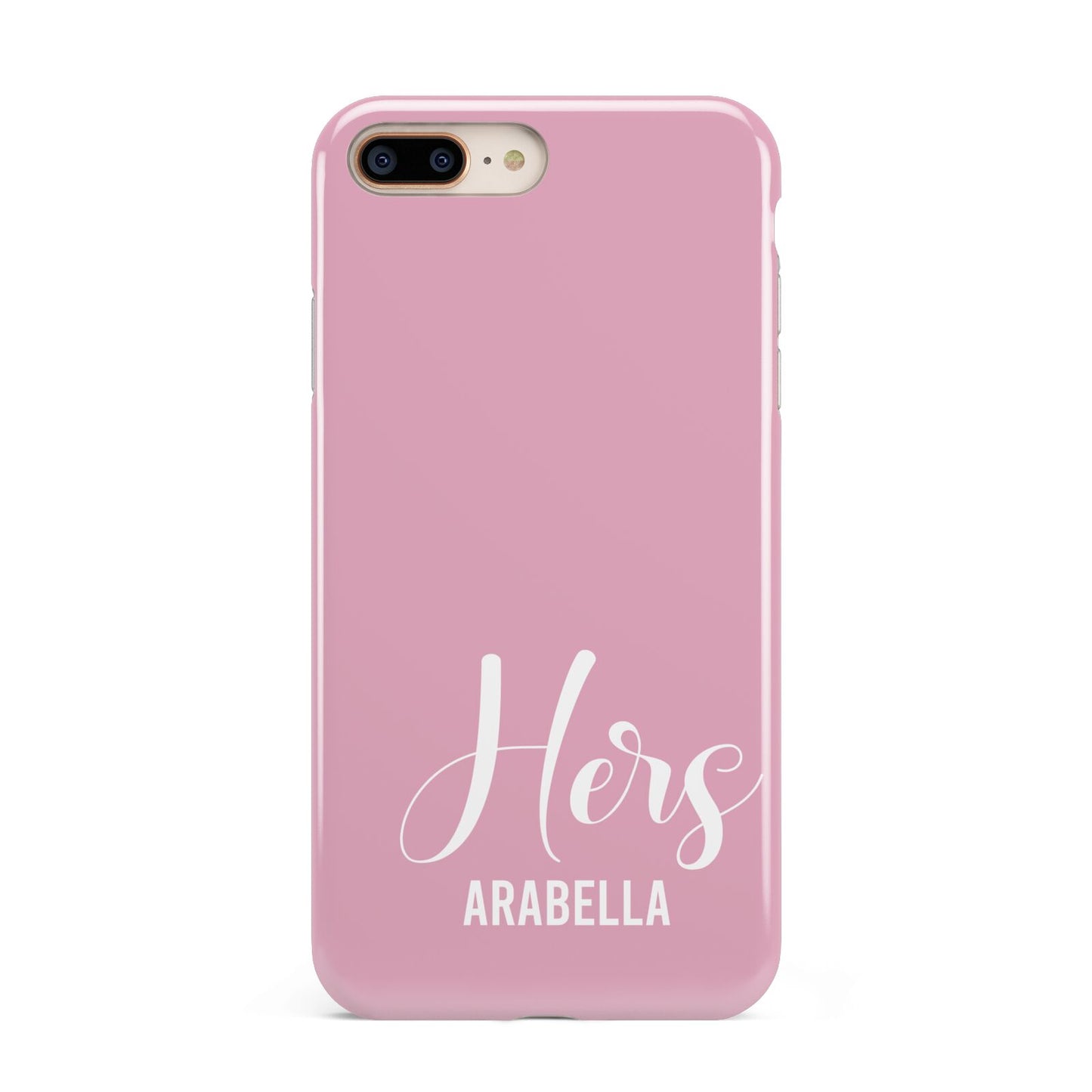 His or Hers Personalised Apple iPhone 7 8 Plus 3D Tough Case