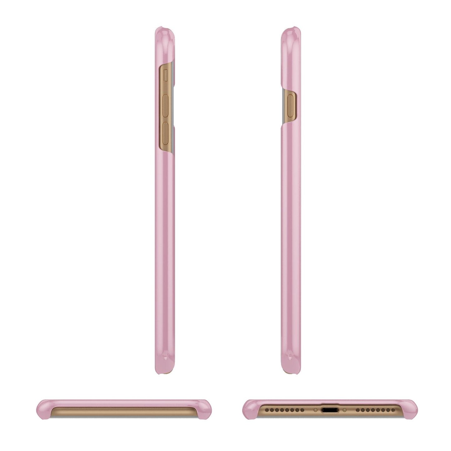 His or Hers Personalised Apple iPhone 7 Plus 3D Wrap Snap Case Angled Images