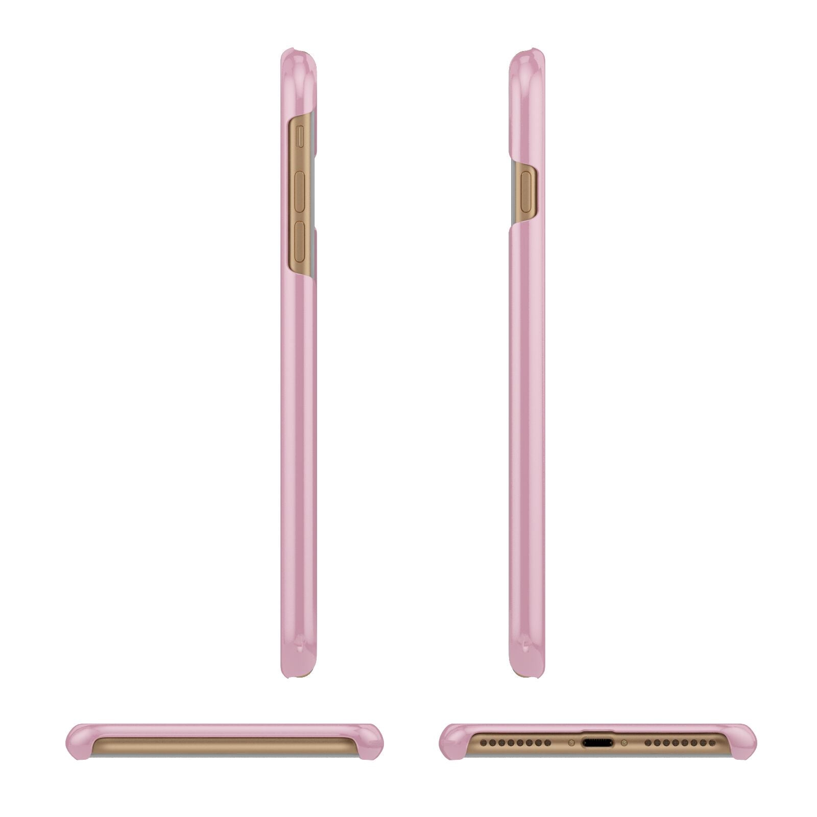 His or Hers Personalised Apple iPhone 7 Plus 3D Wrap Snap Case Angled Images