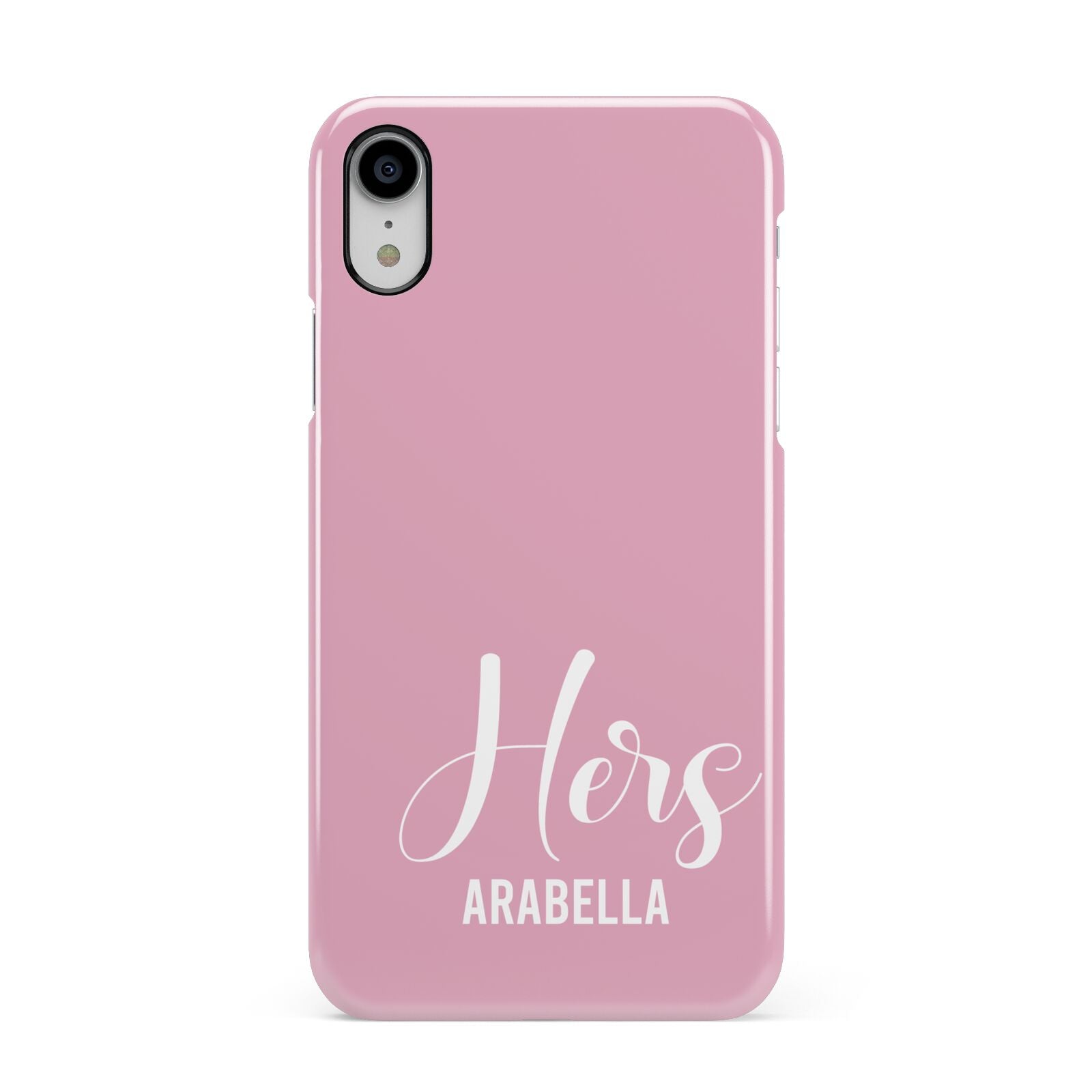 His or Hers Personalised Apple iPhone XR White 3D Snap Case