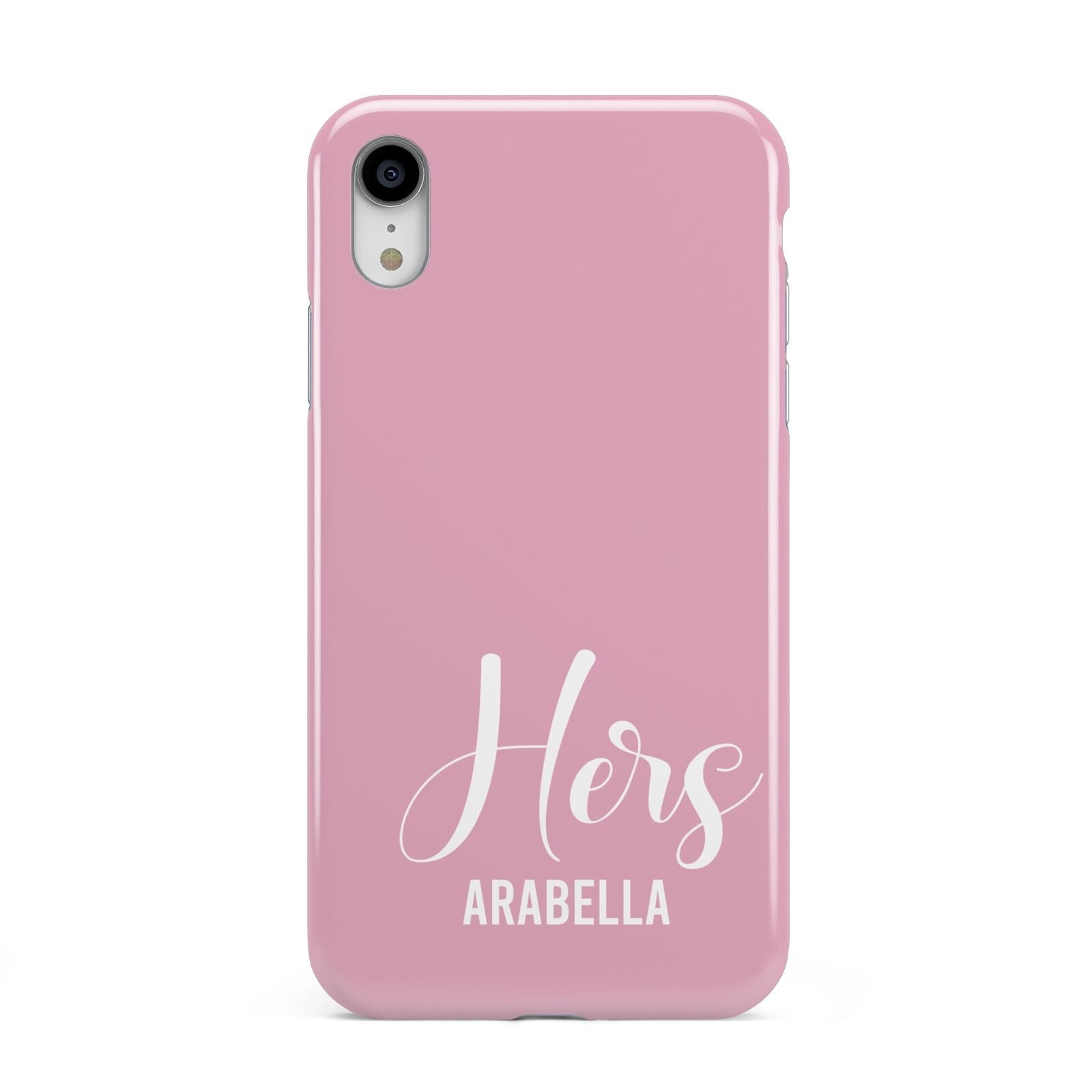 His or Hers Personalised Apple iPhone XR White 3D Tough Case