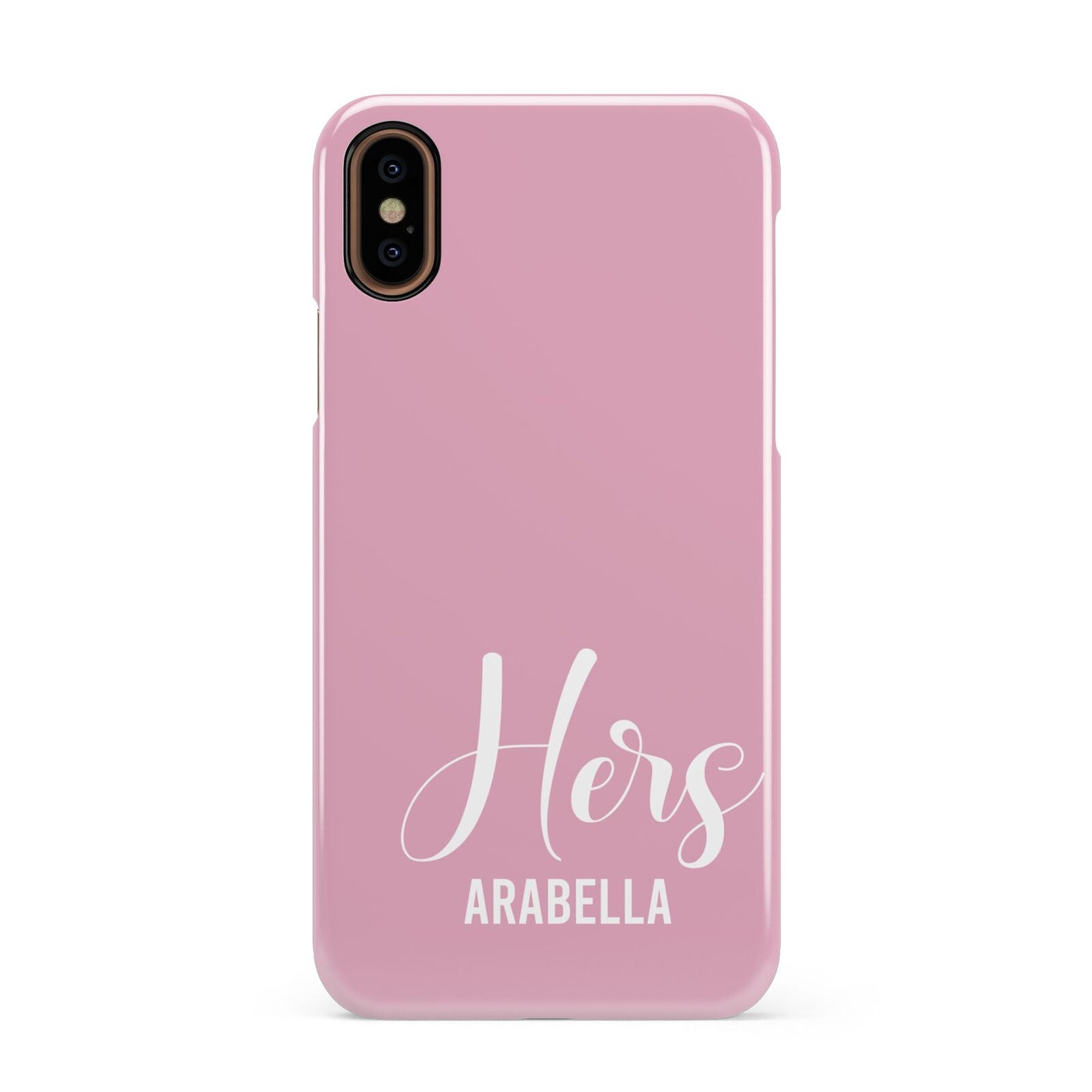 His or Hers Personalised Apple iPhone XS 3D Snap Case