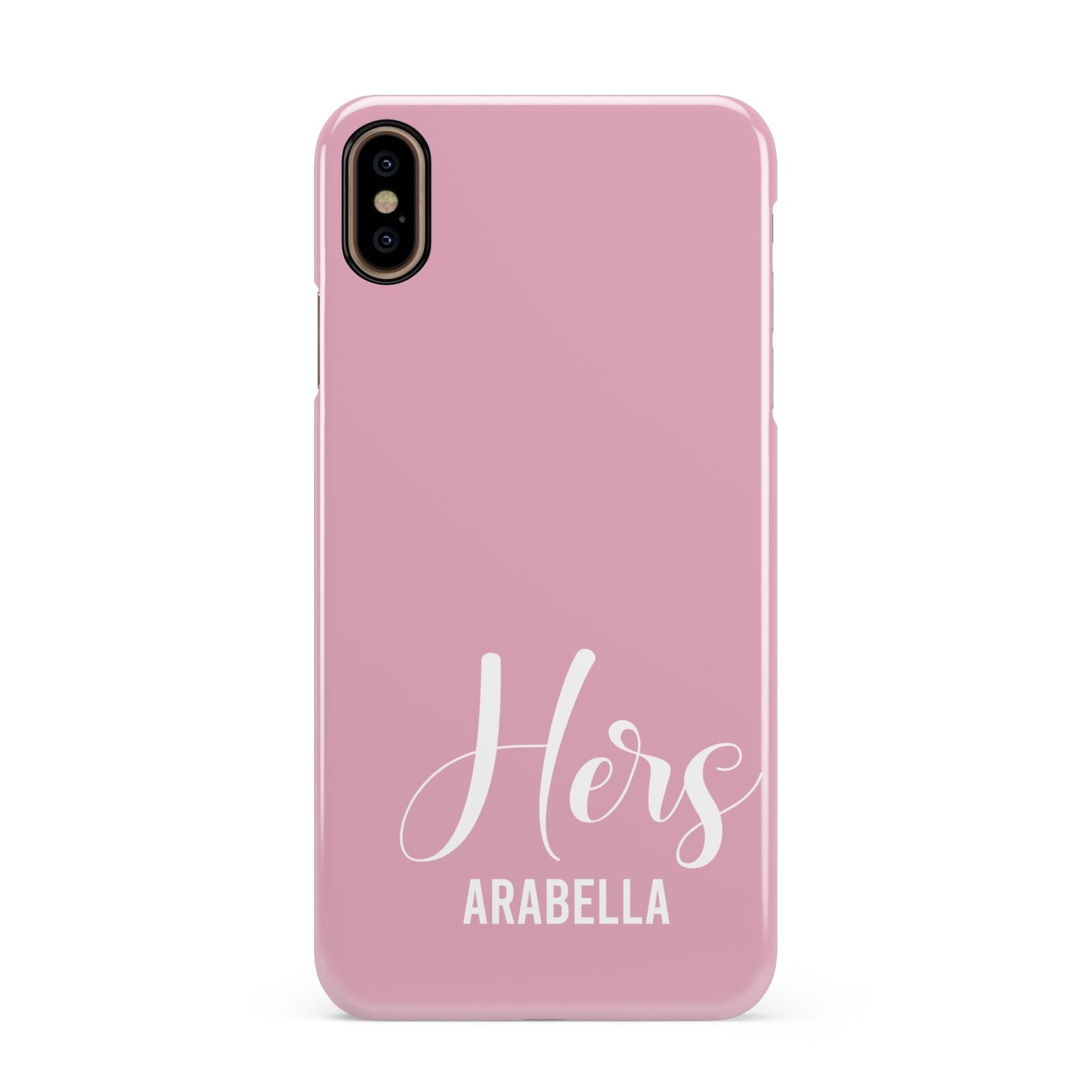 His or Hers Personalised Apple iPhone Xs Max 3D Snap Case