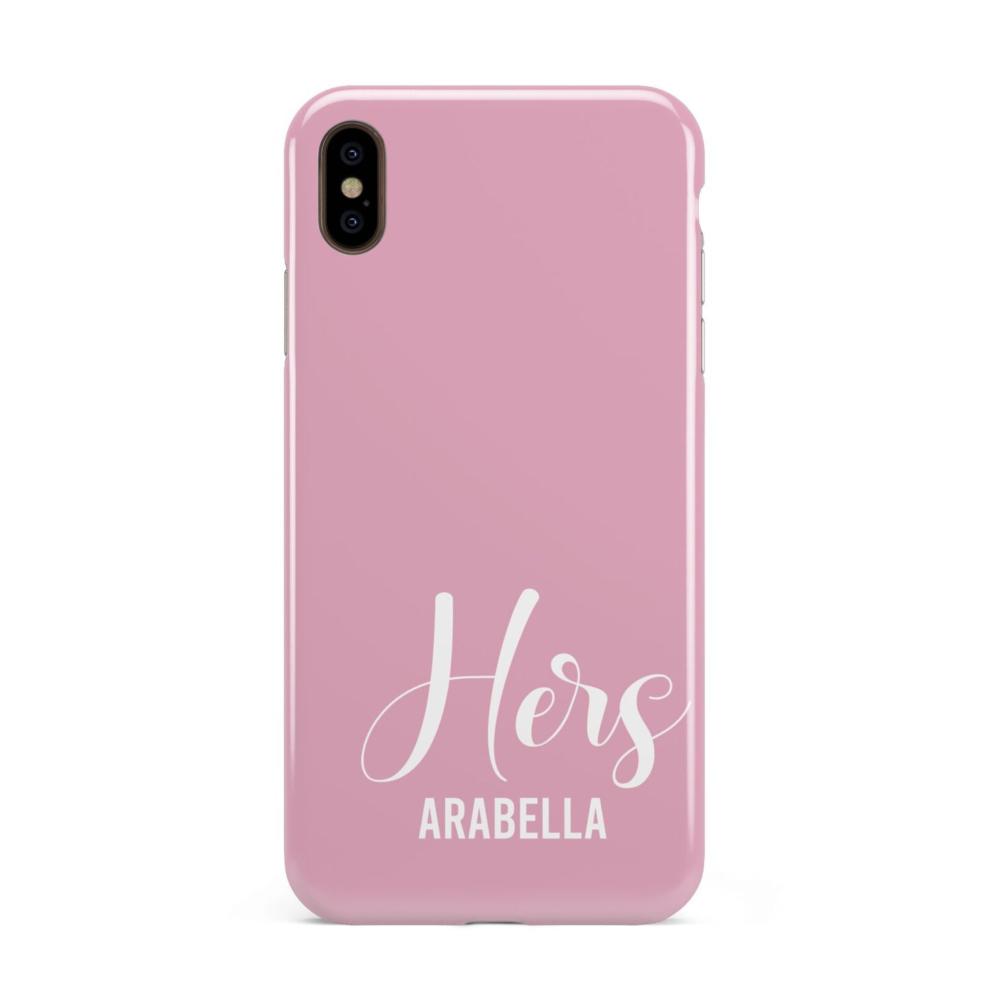 His or Hers Personalised Apple iPhone Xs Max 3D Tough Case