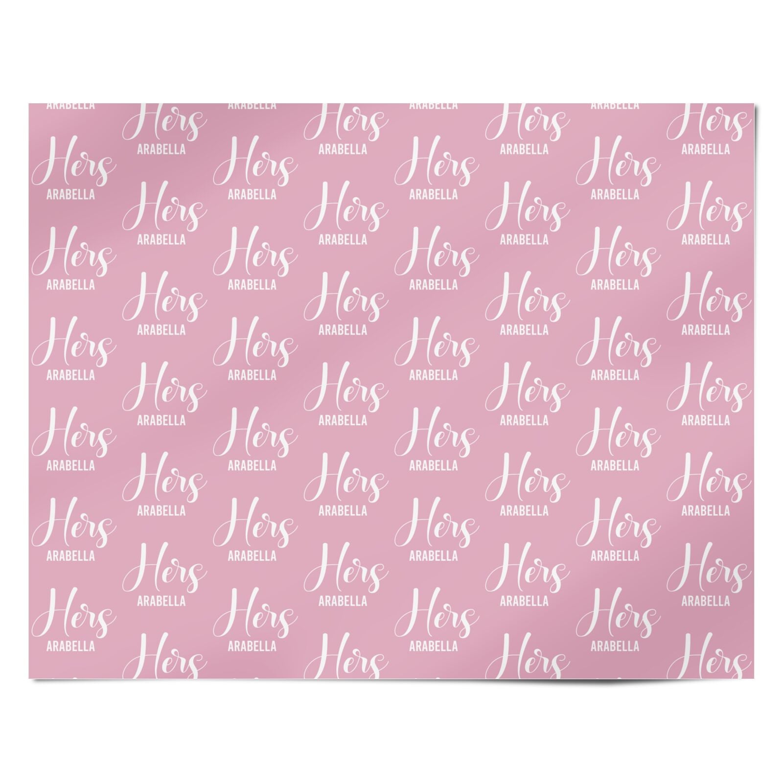 His or Hers Personalised Personalised Wrapping Paper Alternative