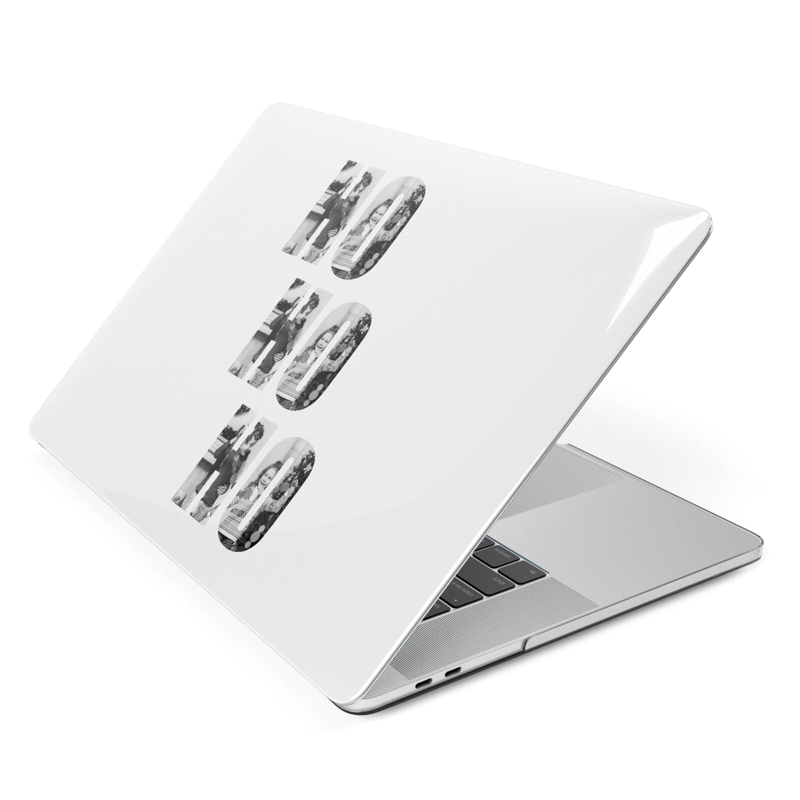 Ho Ho Ho Photo Upload Christmas Apple MacBook Case Side View