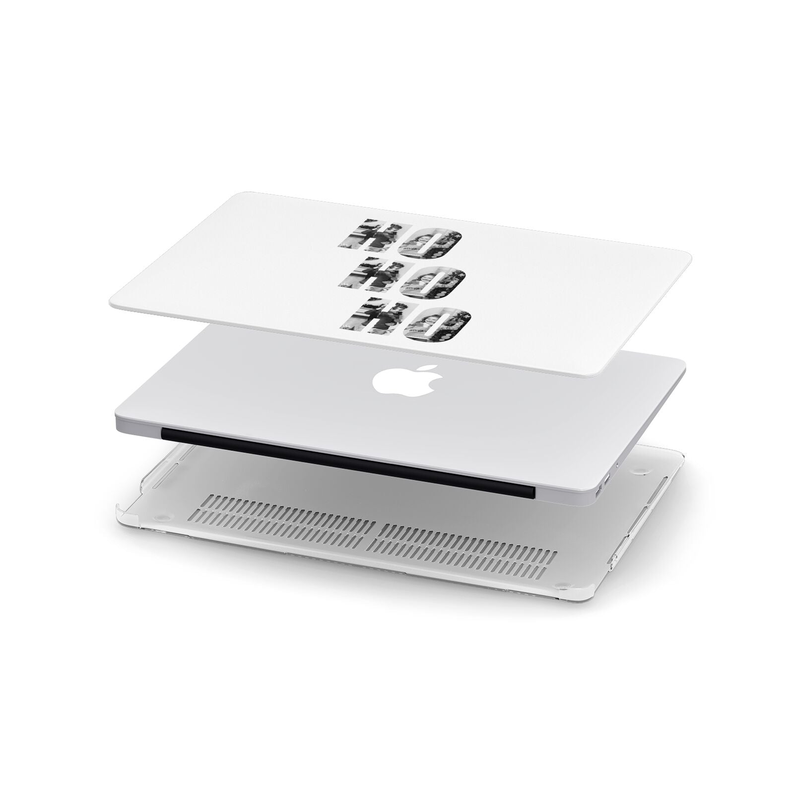 Ho Ho Ho Photo Upload Christmas Apple MacBook Case in Detail