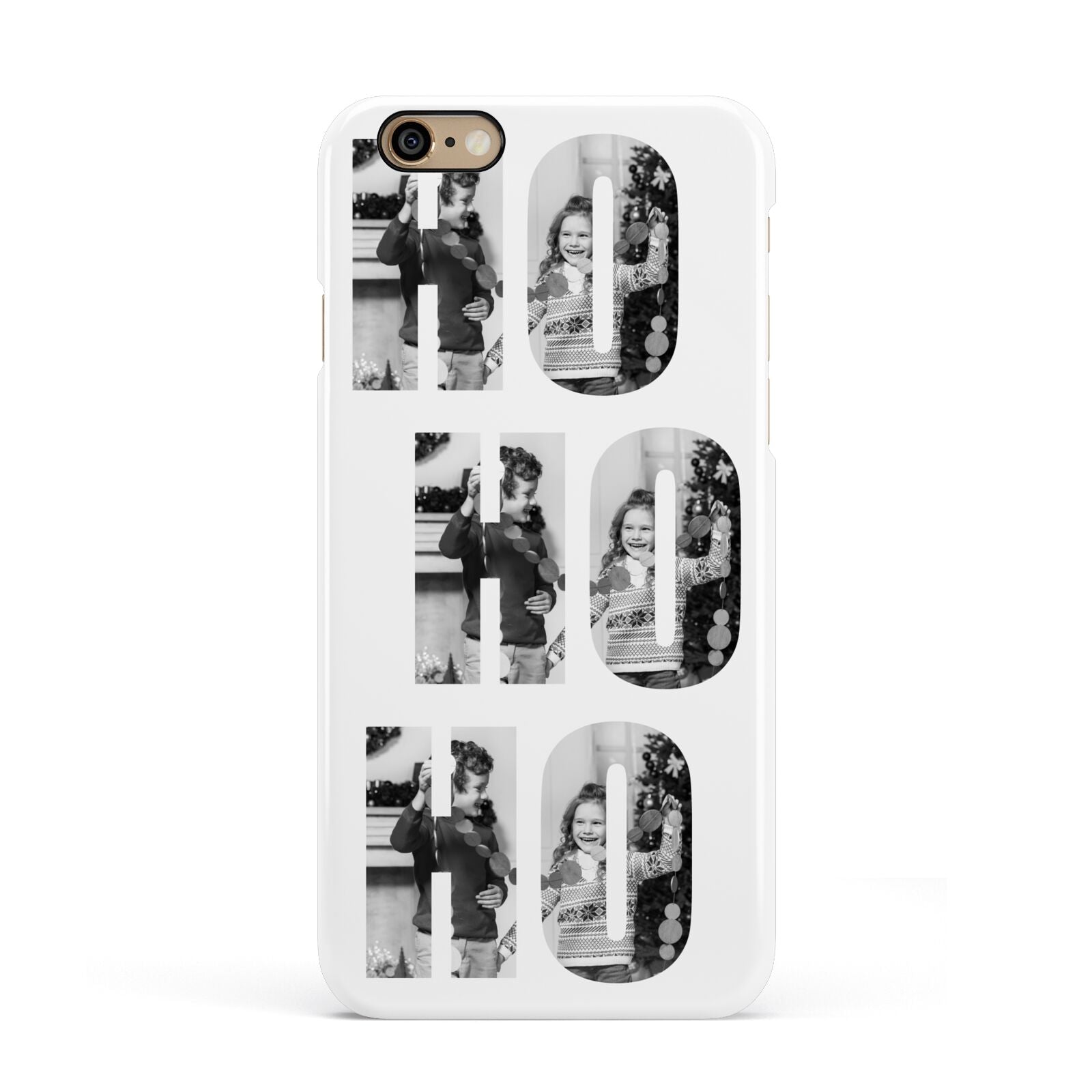 Ho Ho Ho Photo Upload Christmas Apple iPhone 6 3D Snap Case