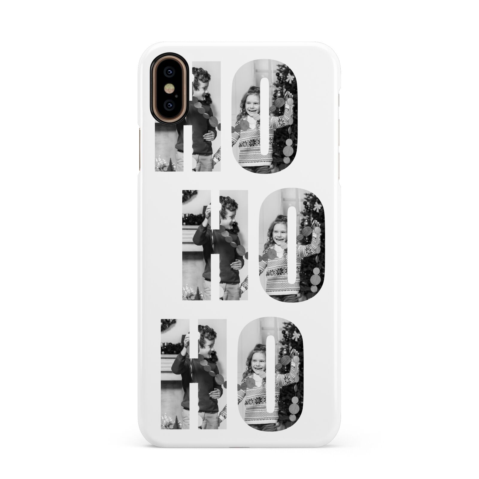 Ho Ho Ho Photo Upload Christmas Apple iPhone Xs Max 3D Snap Case