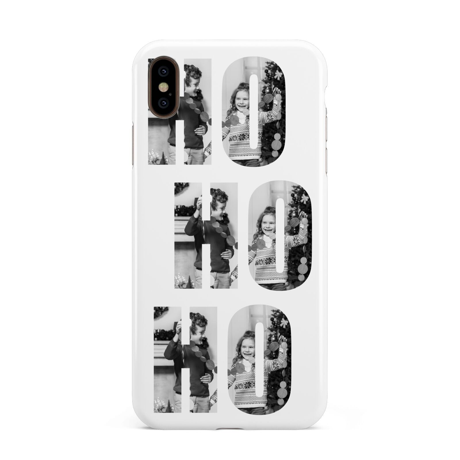 Ho Ho Ho Photo Upload Christmas Apple iPhone Xs Max 3D Tough Case