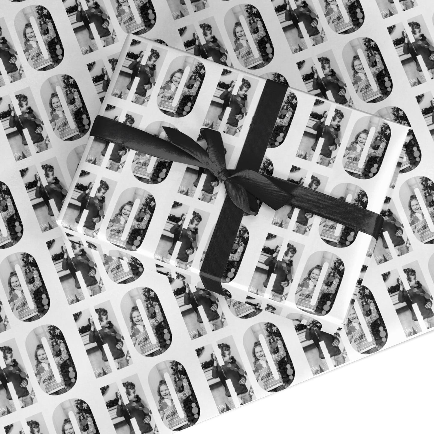 Ho Ho Ho Photo Upload Christmas Custom Wrapping Paper