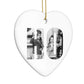 Ho Ho Ho Photo Upload Christmas Heart Decoration Side Angle