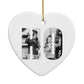Ho Ho Ho Photo Upload Christmas Heart Decoration
