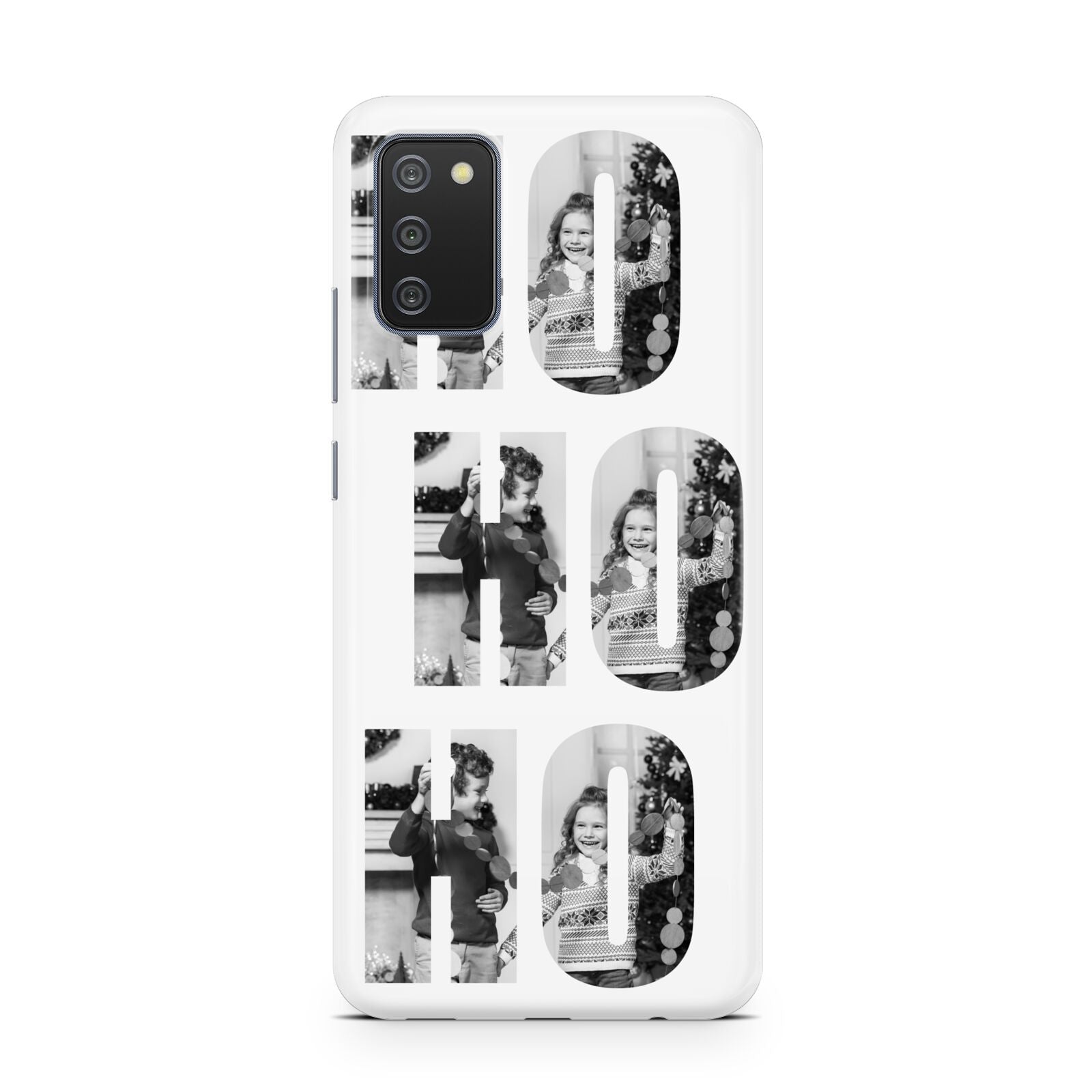 Ho Ho Ho Photo Upload Christmas Samsung A02s Case