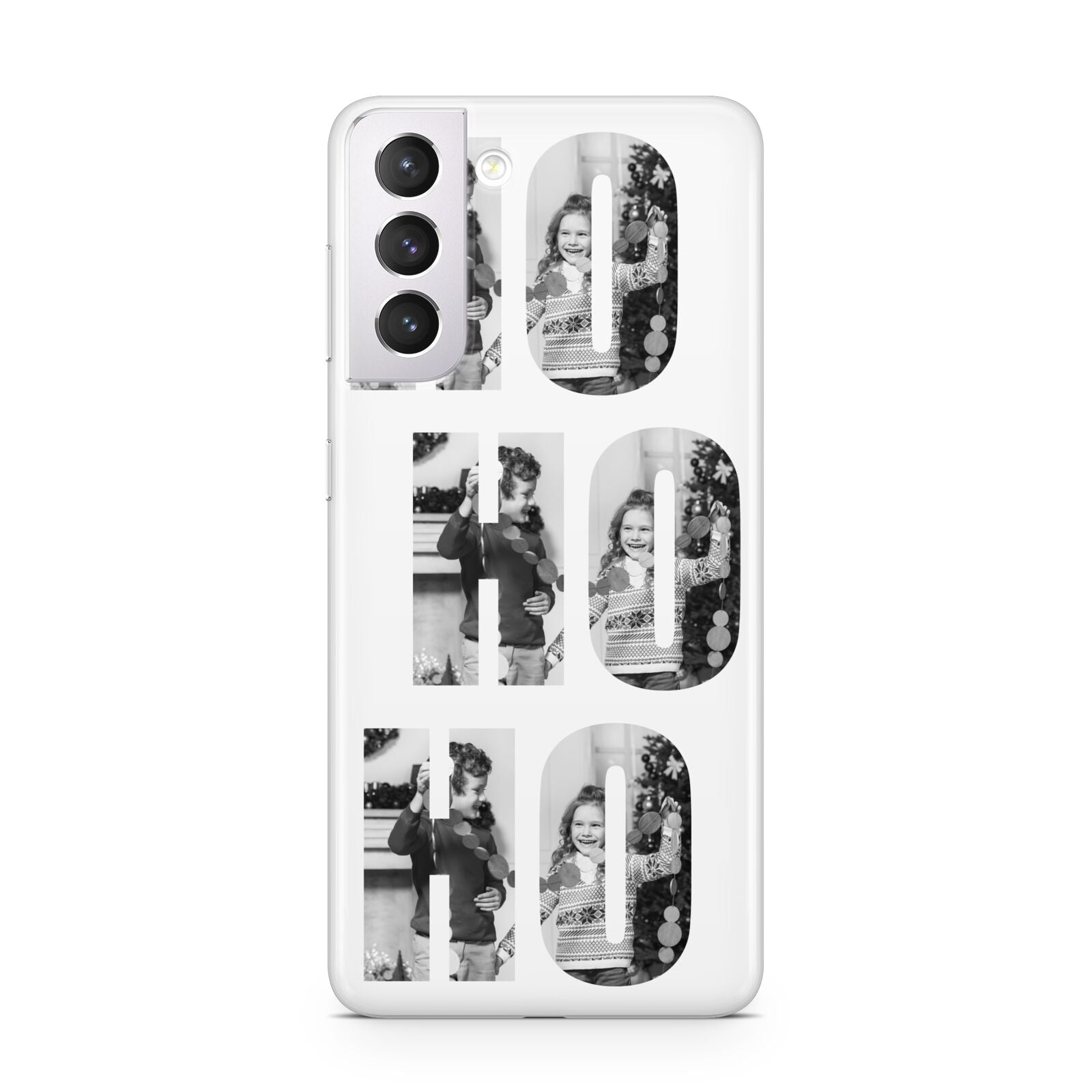 Ho Ho Ho Photo Upload Christmas Samsung S21 Case