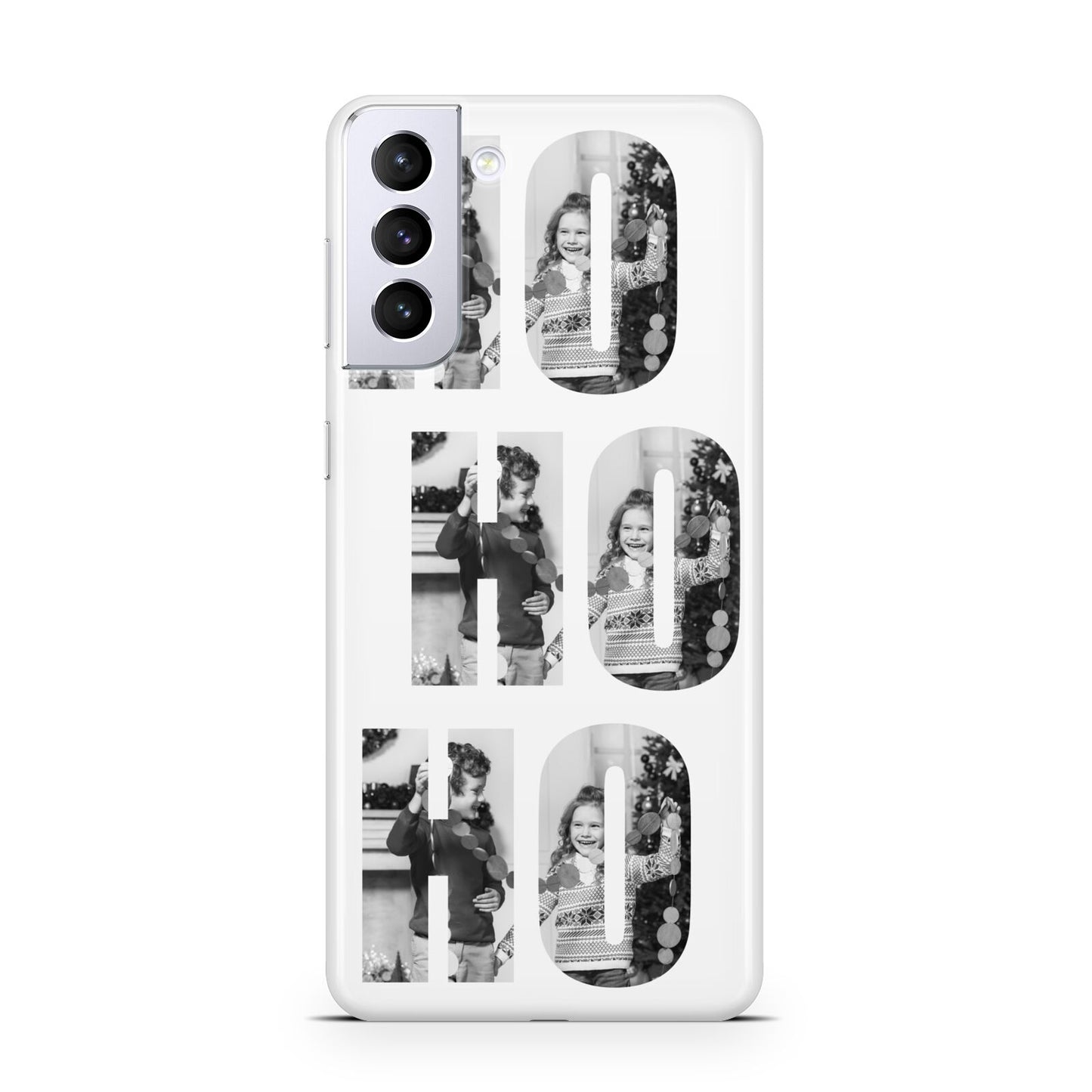 Ho Ho Ho Photo Upload Christmas Samsung S21 Plus Case