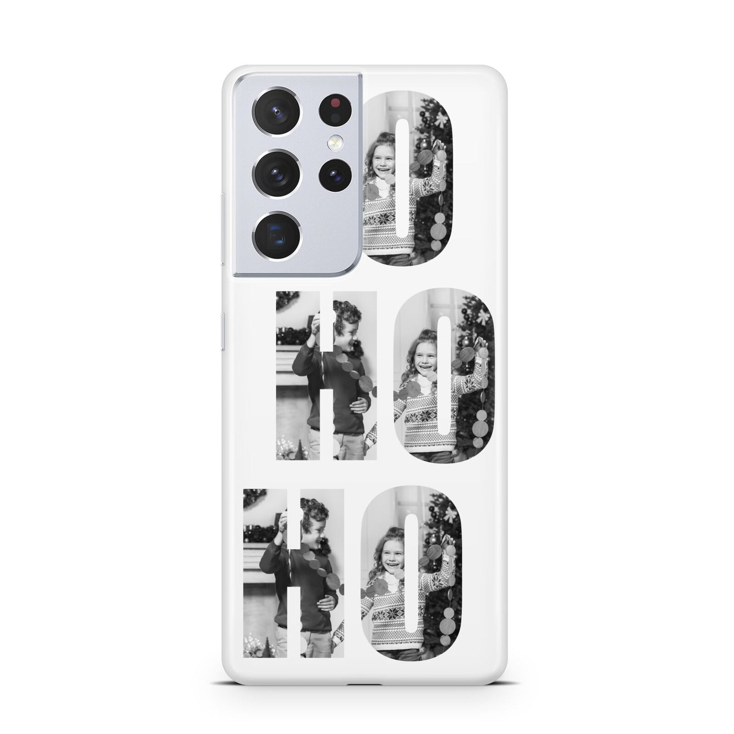 Ho Ho Ho Photo Upload Christmas Samsung S21 Ultra Case