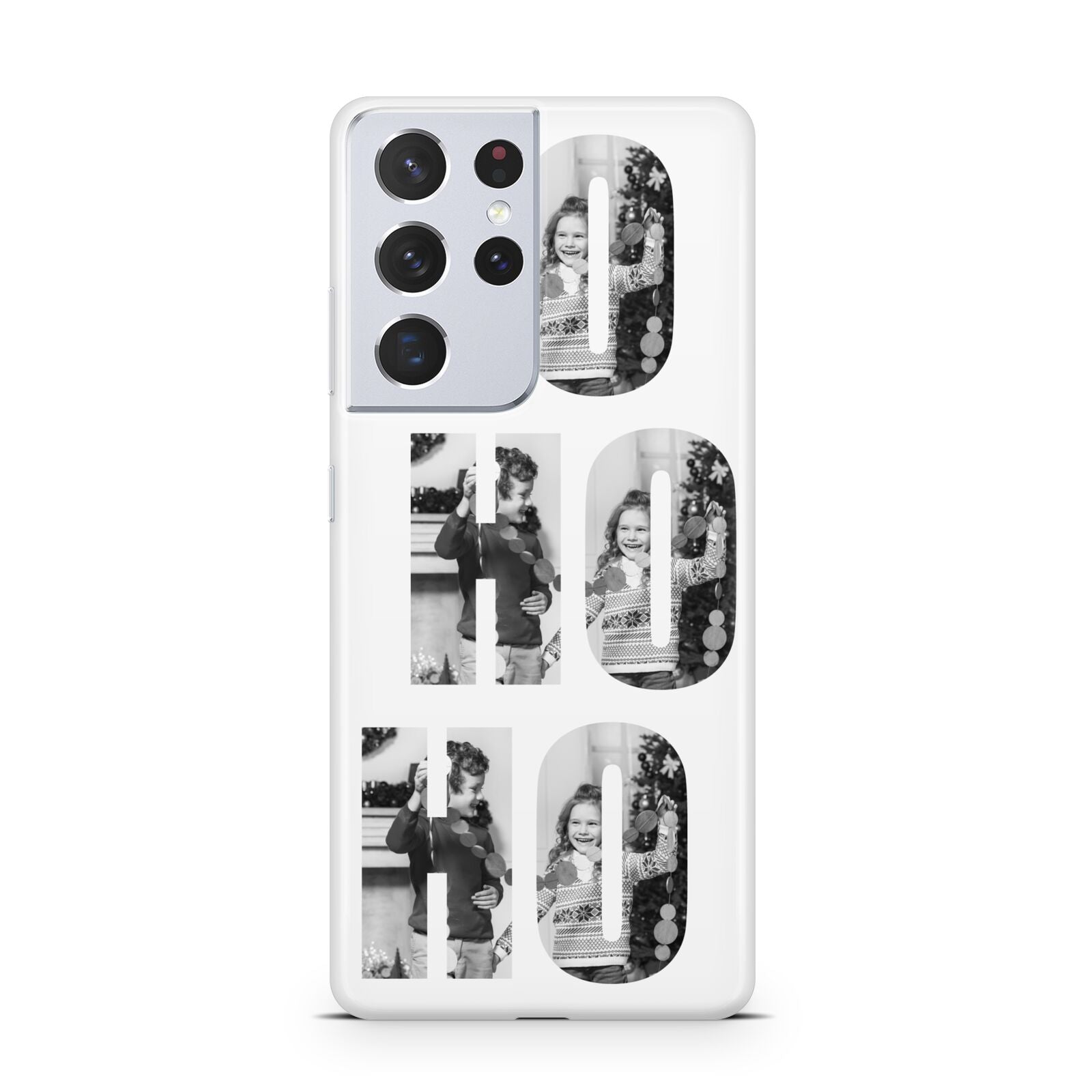 Ho Ho Ho Photo Upload Christmas Samsung S21 Ultra Case